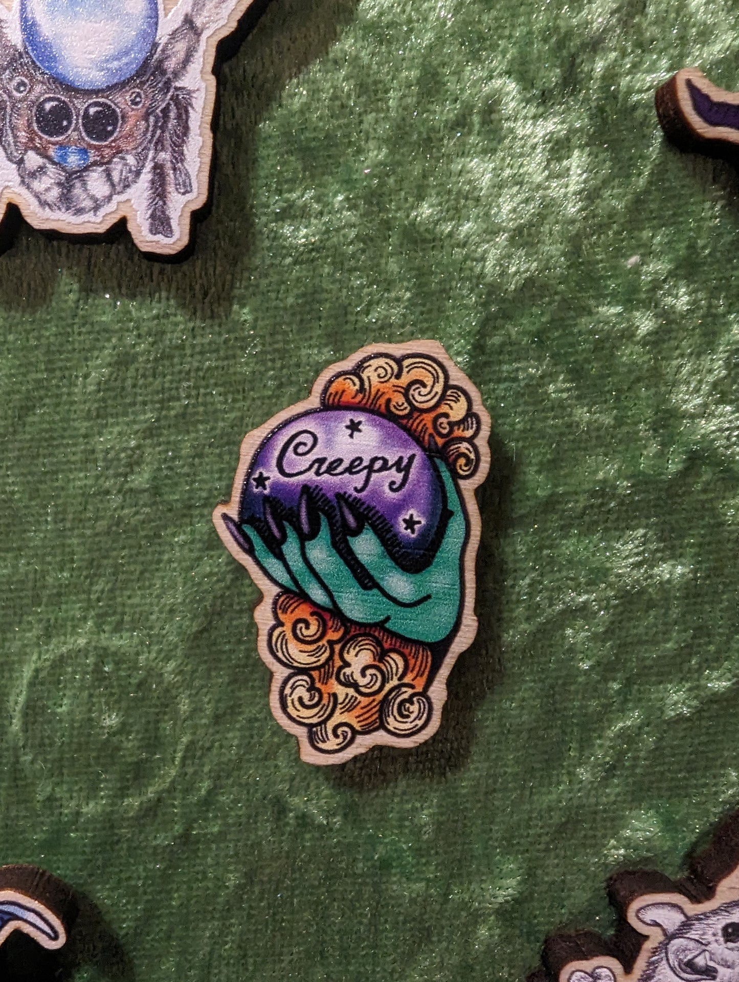 Wooden Badges by Laura Jeacock