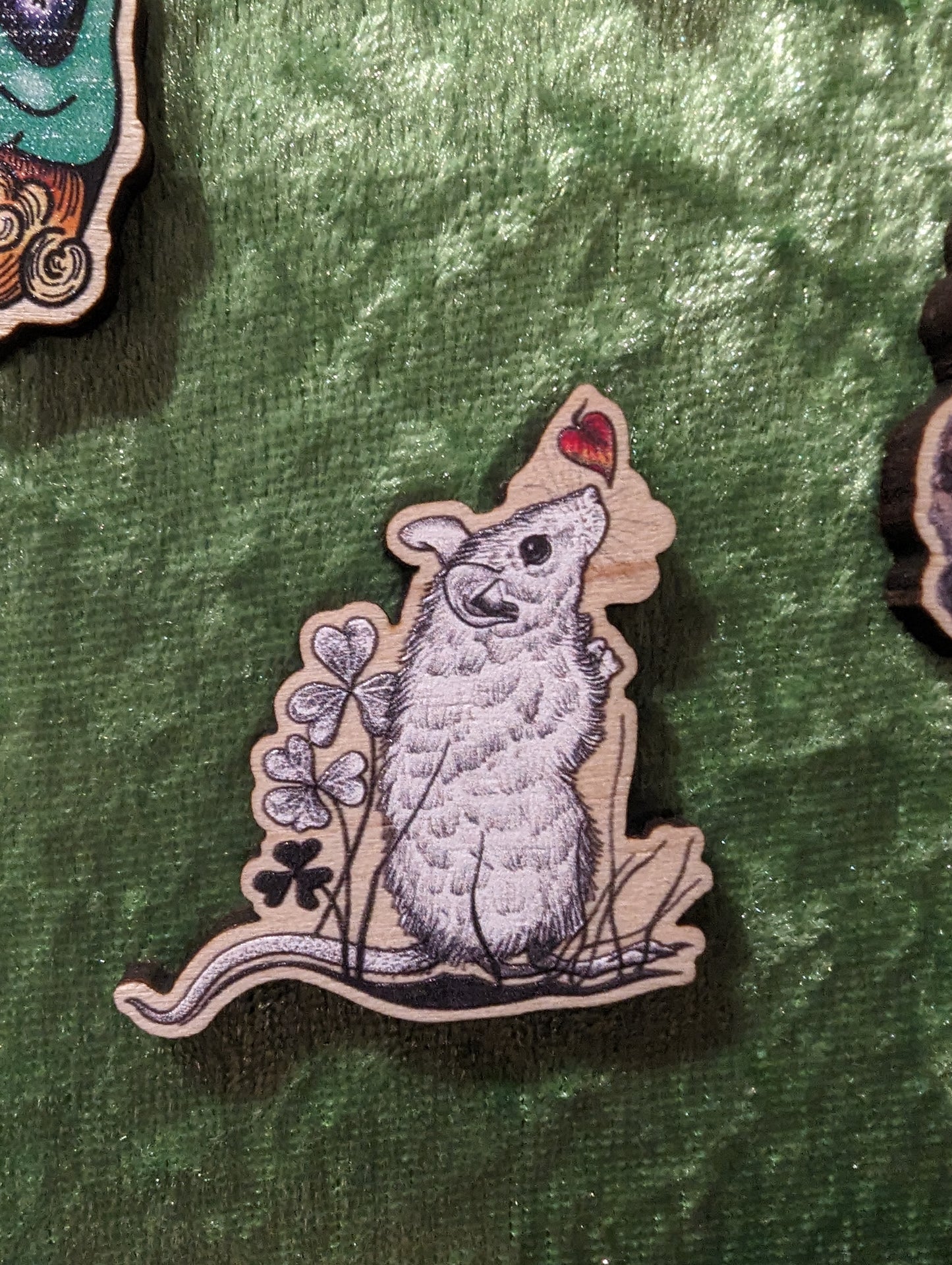 Wooden Badges by Laura Jeacock