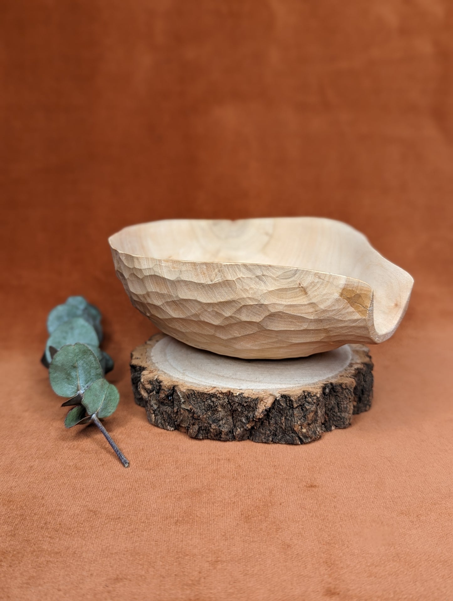 Carved Poplar Bowl with Spout by Daniel Tysen