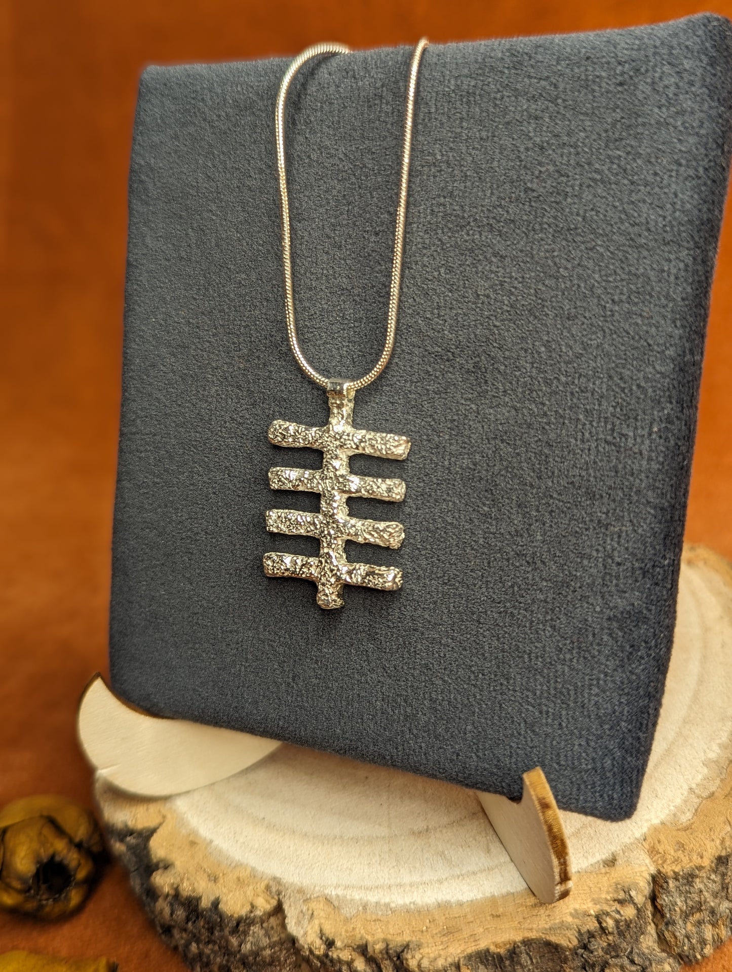 Ogham Alphabet Silver Pendants by Anam Jewellery