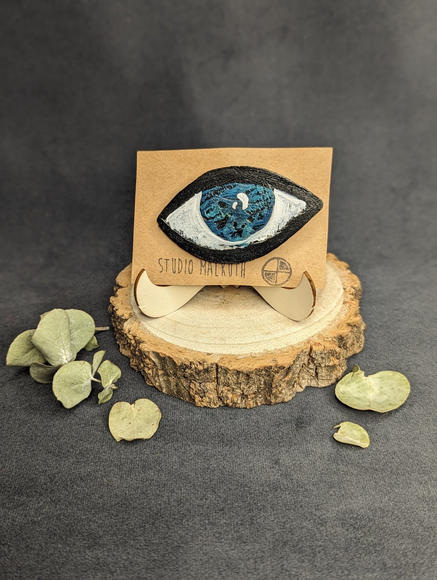 Evil Eye Brooch by Studio Malkuth
