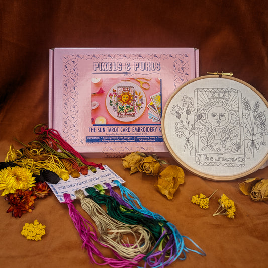 Sun Tarot Card Embroidery Kit