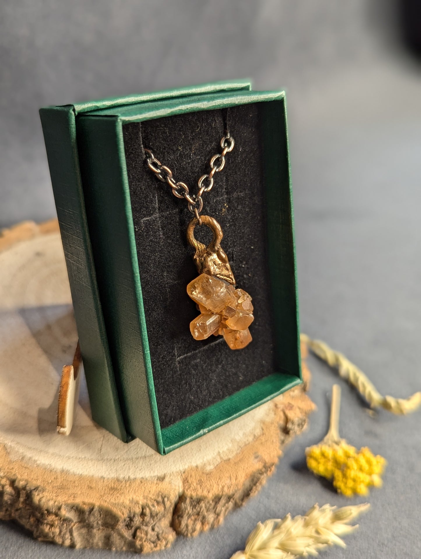 Celeste “Heavenly” - Sputnik Aragonite Pendant