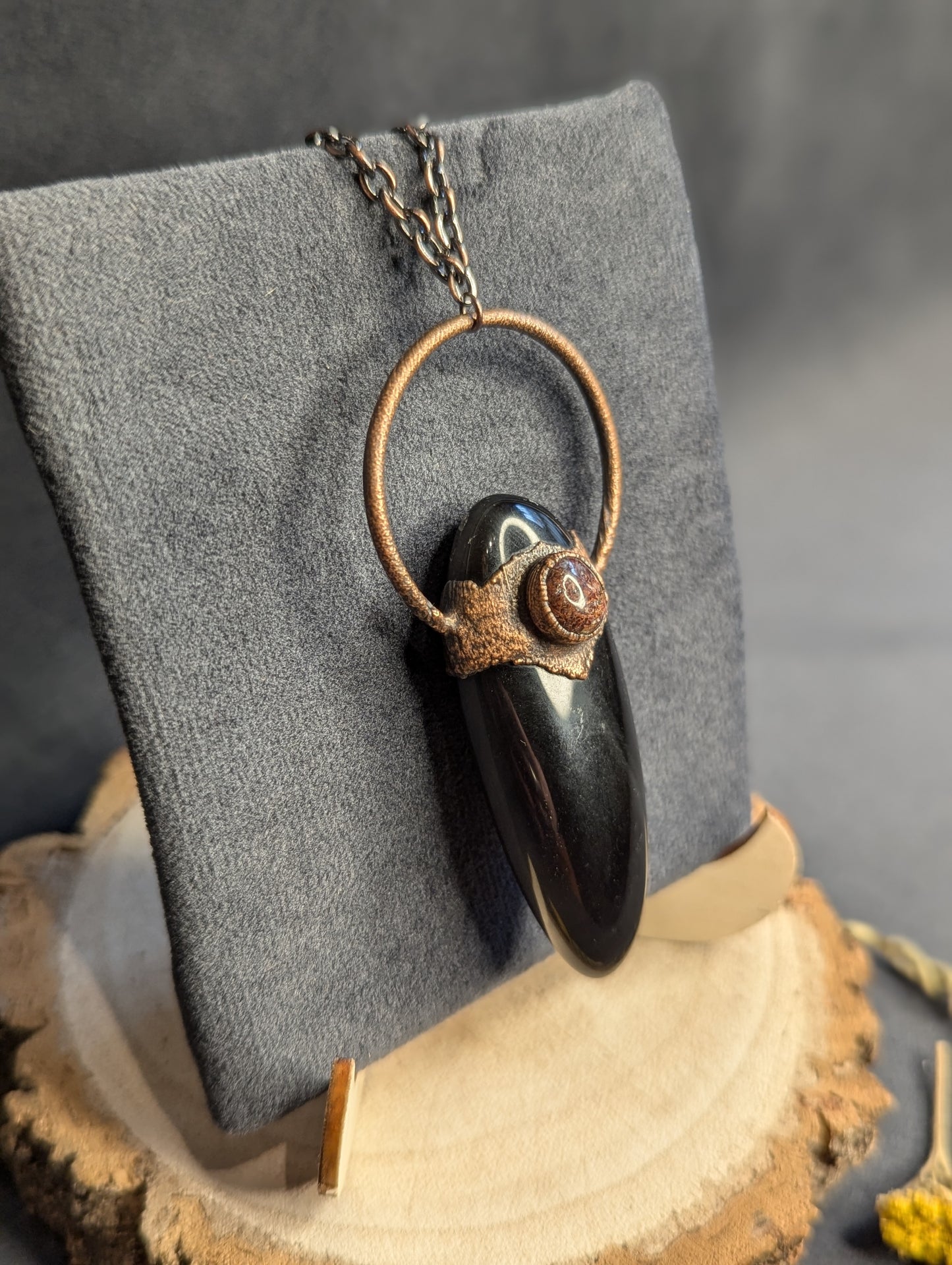 Kali “Empowerment to Change” - Obsidian and Red Pietersite Pendant