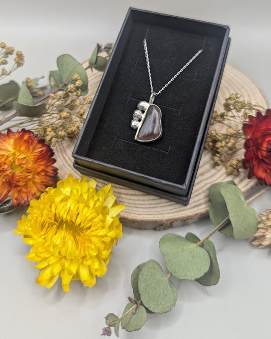 Sea Glass Silver Necklace
