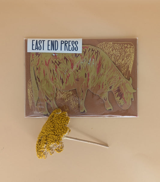 'Highland Cow' Greeting Card by East End Press