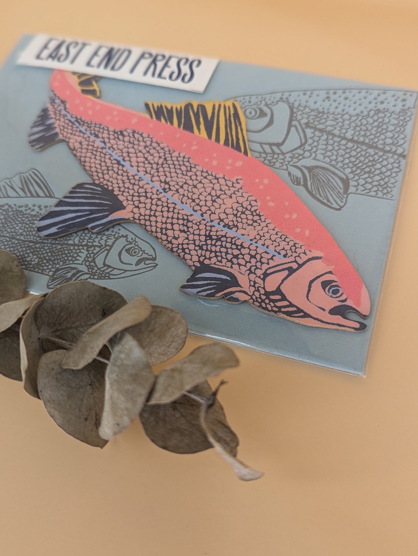 'Salmon' Greeting Card by East End Press