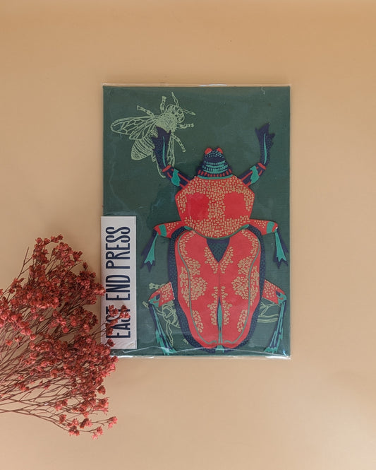 Scarab Beetle Greeting Card