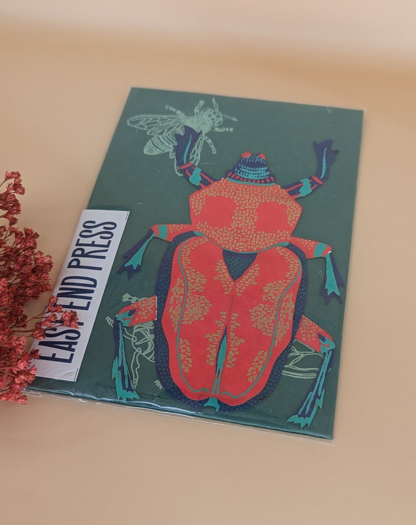 Scarab Beetle Greeting Card