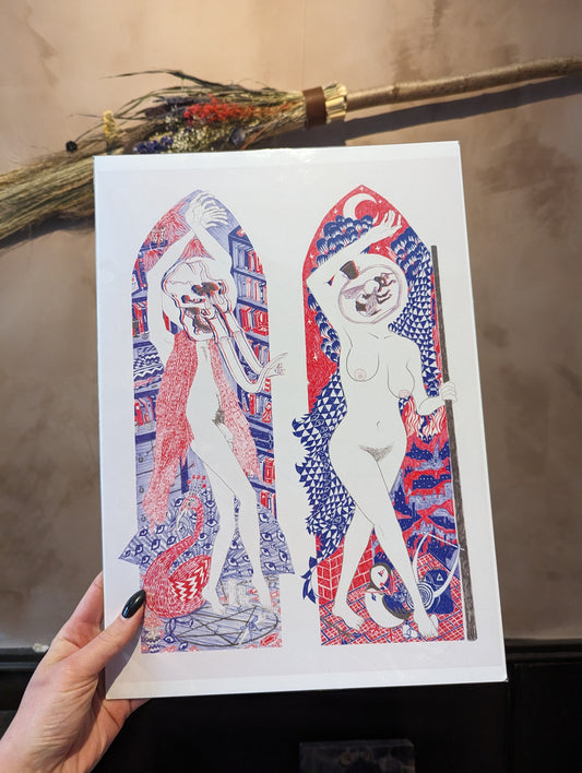"Anaglyph II (Mammoth)" Print by Theo Cleary