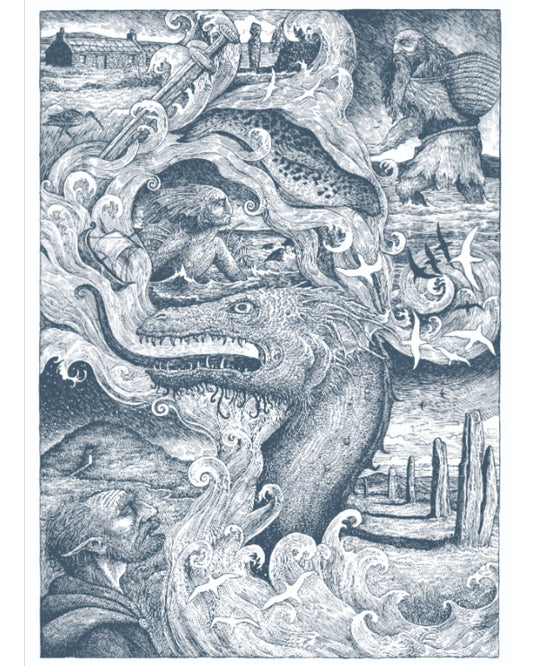 'Orkney Folktales' A4 Print by Hester Aspland