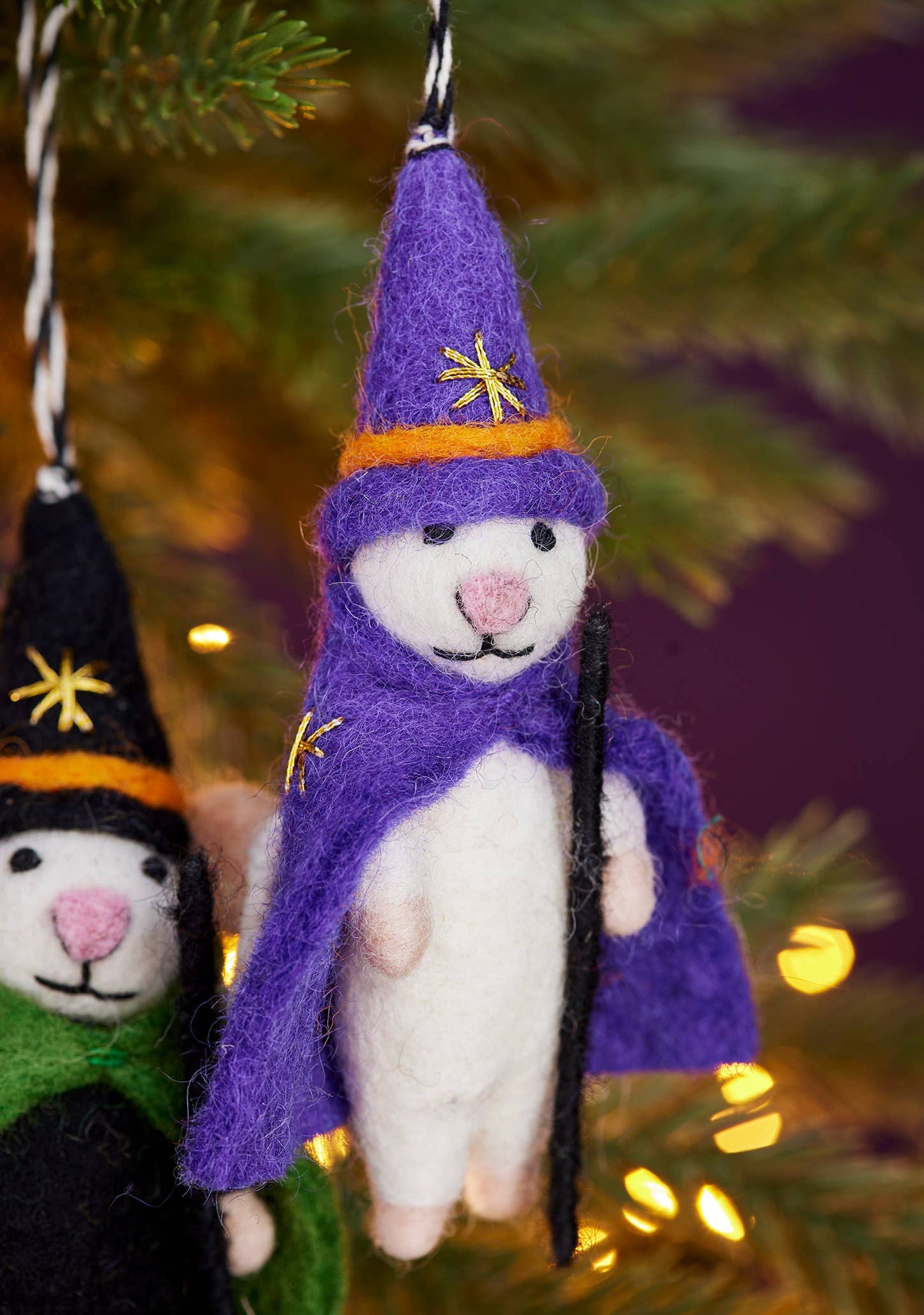 Felt Witch Mice Decoration
