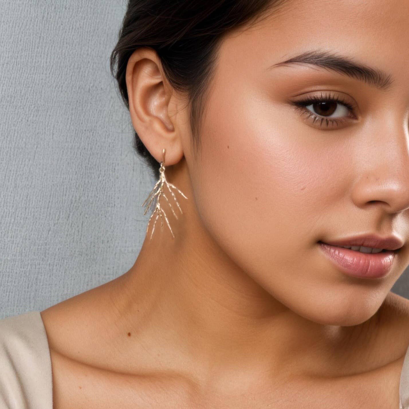 Pine Needle Leaf Drop Earrings