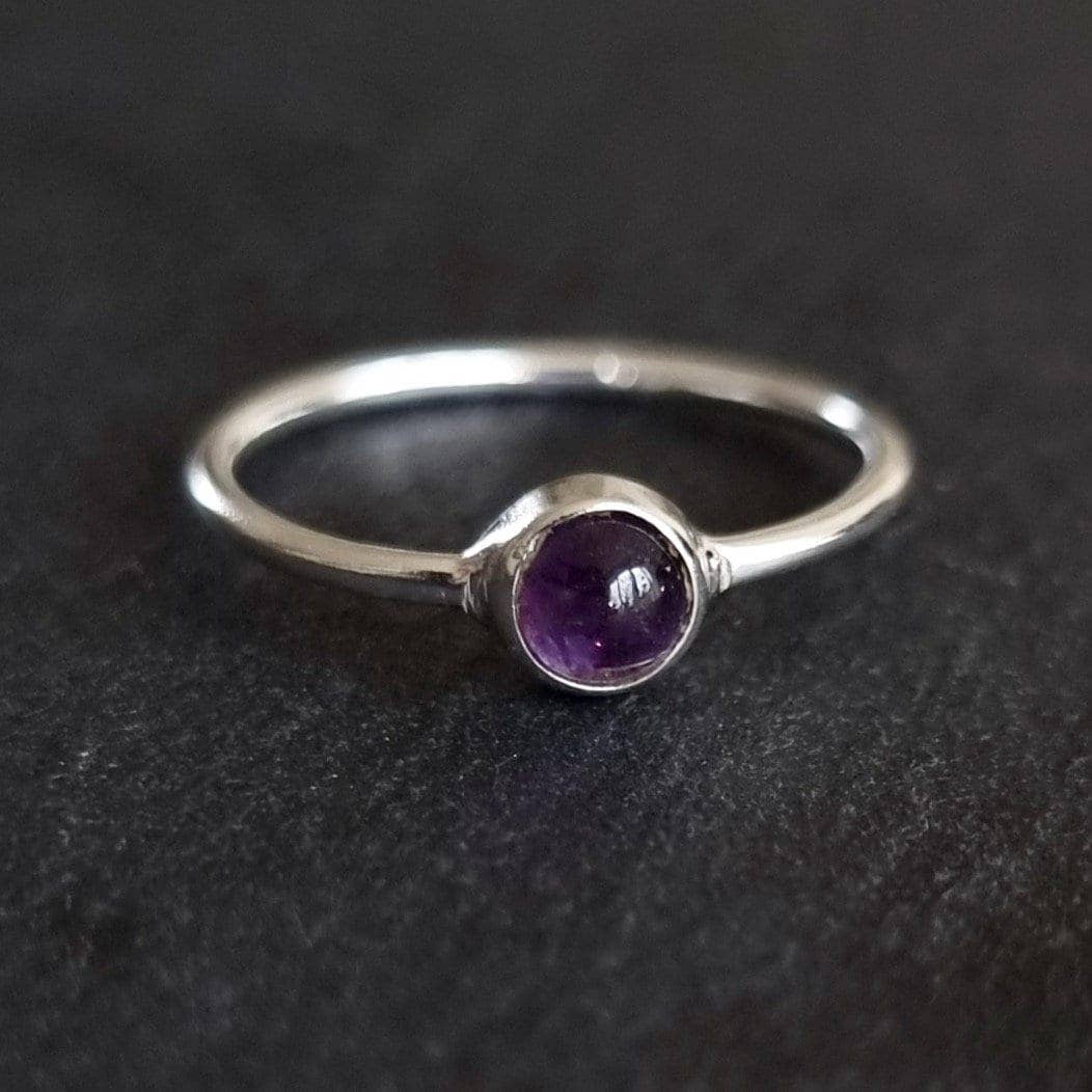 Sterling Silver Amethyst Stacking Ring