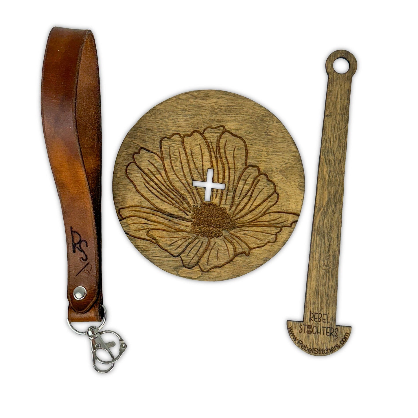 Wrist Yarn Minder/Holder with Real Leather Strap
