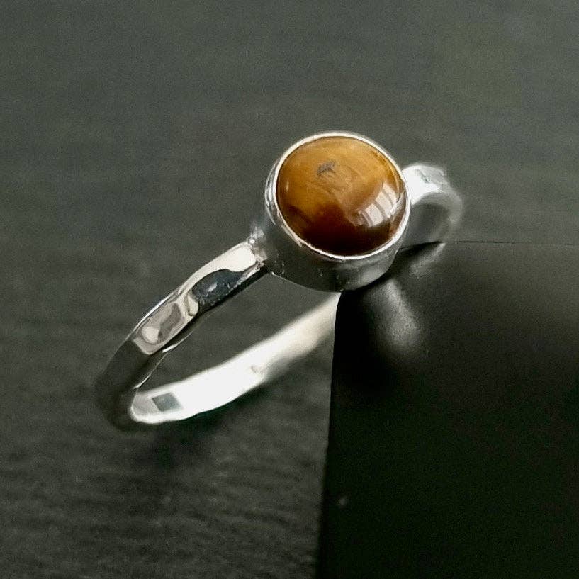Sterling Silver Tigers Eye Stacking Ring