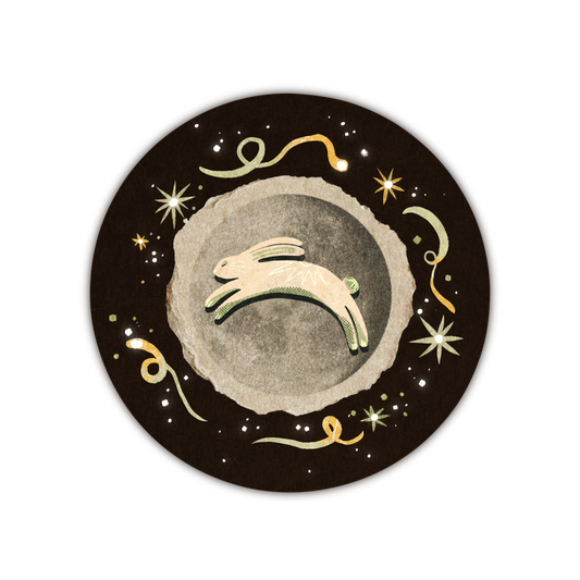 Moon Rabbit Glossy Sticker by Lione & Sheikh