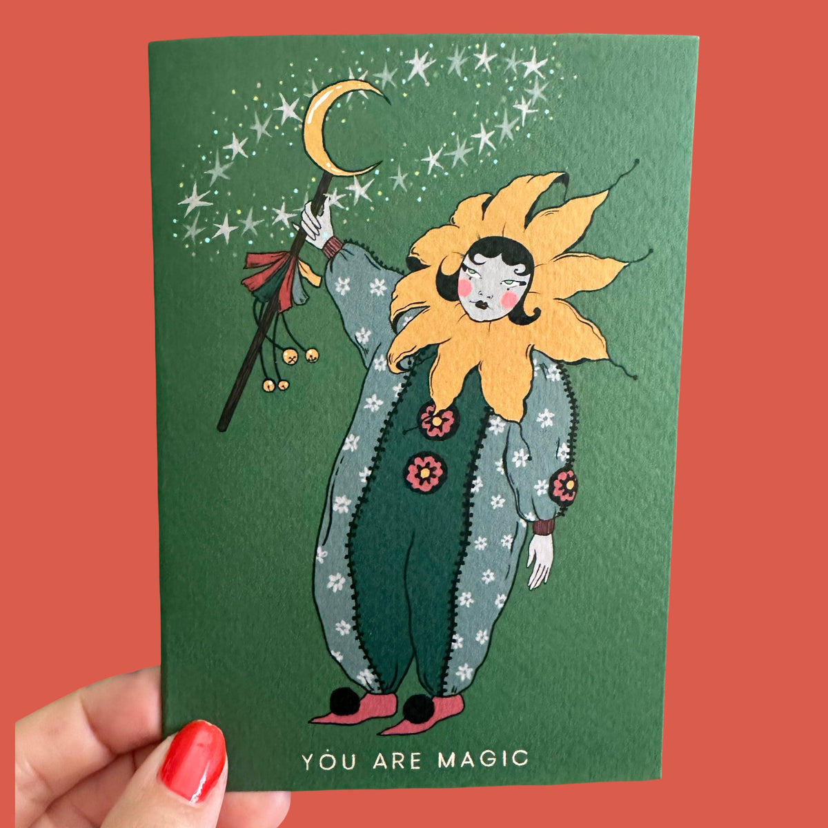 You are magic - folk inspired positive card