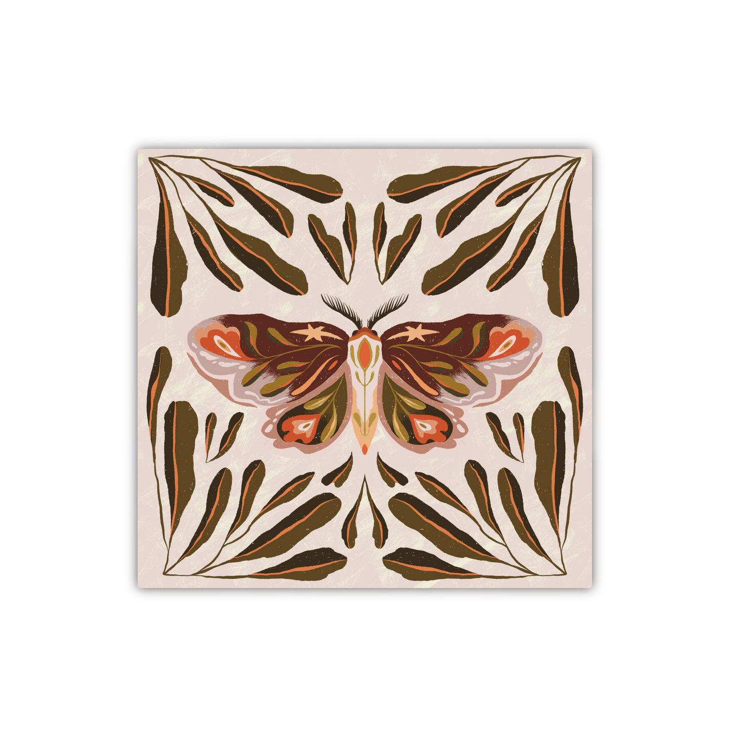 Moth Pattern Glossy Sticker by Lione & Sheikh