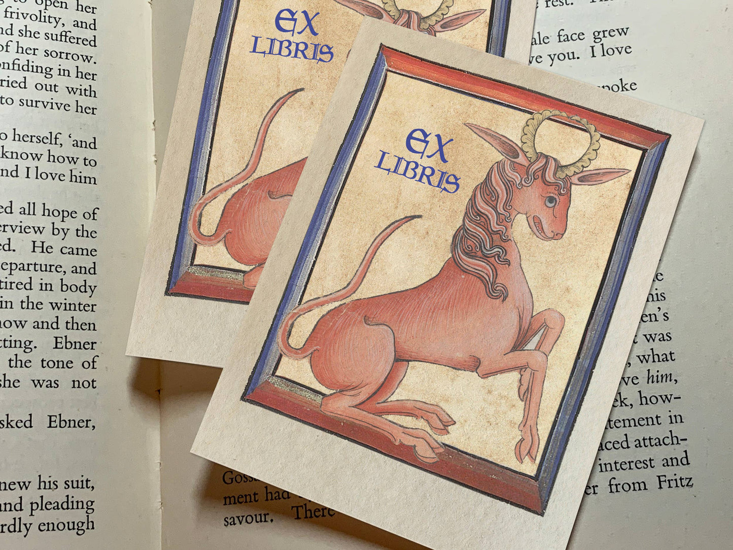 Medieval Unicorn Bookplate