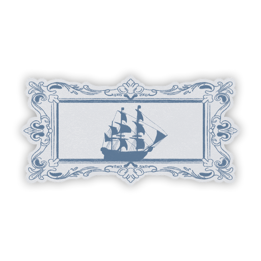 Pirate Ship Glossy Sticker by Lione & Sheikh