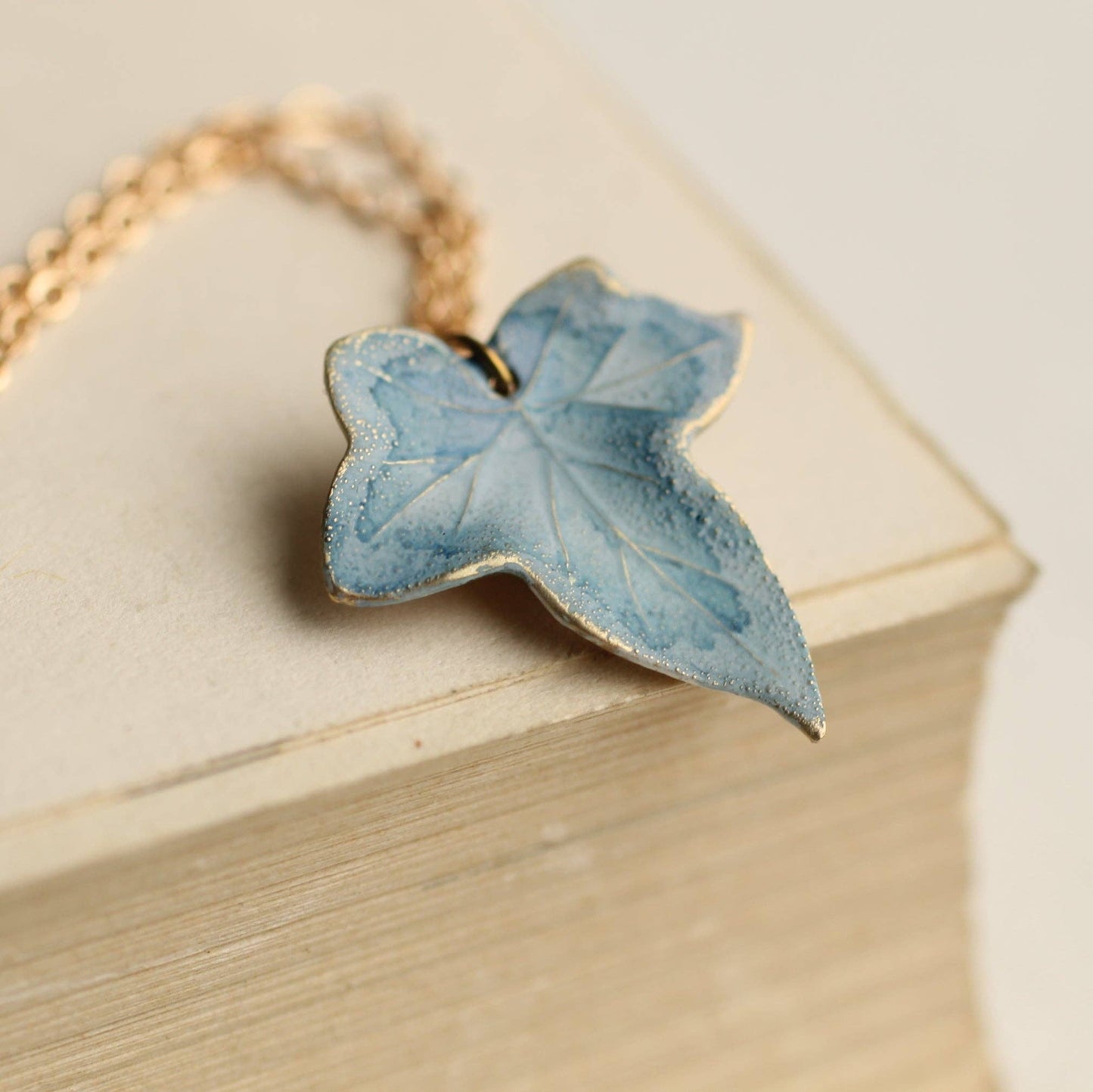 Blue Ivy Leaf Necklace