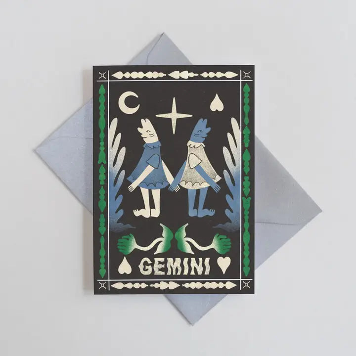 Gemini Birthday Mini Card by Printer Johnson