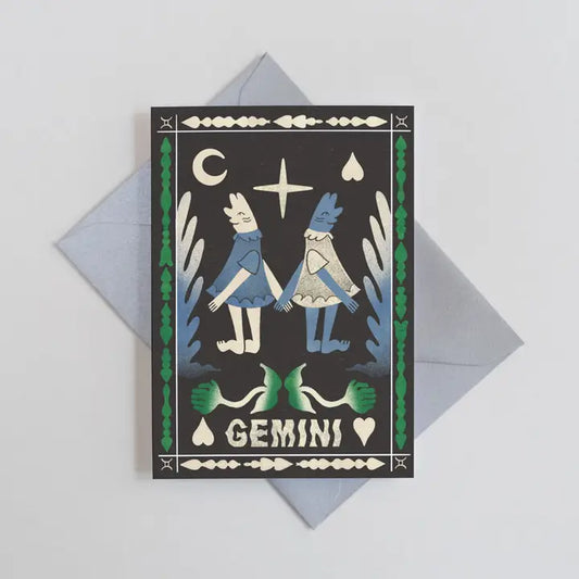 Gemini Birthday Mini Card by Printer Johnson