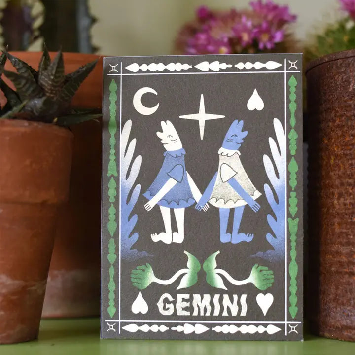 Gemini Birthday Mini Card by Printer Johnson