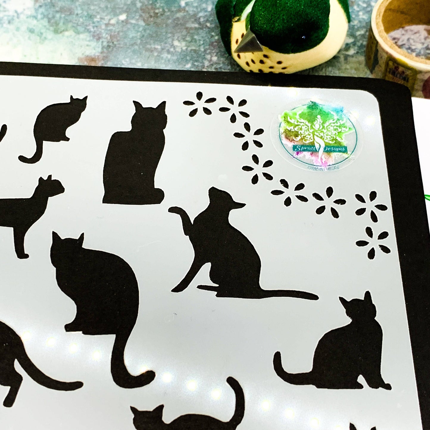 Cats Journal and Arts Crafts Stencil