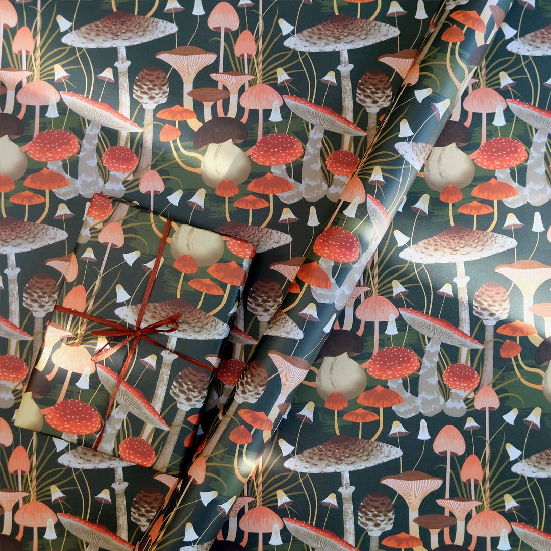 Fungi Mushroom Gift Wrap Sheets
