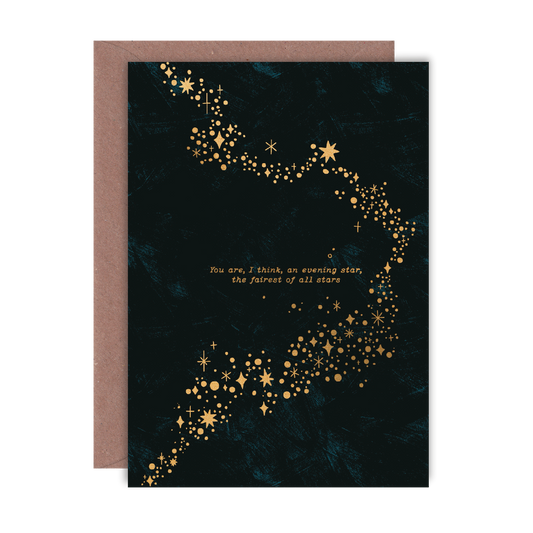 Fairest Star Gold Foiled A6 Greeting Card by Lione & Sheikh