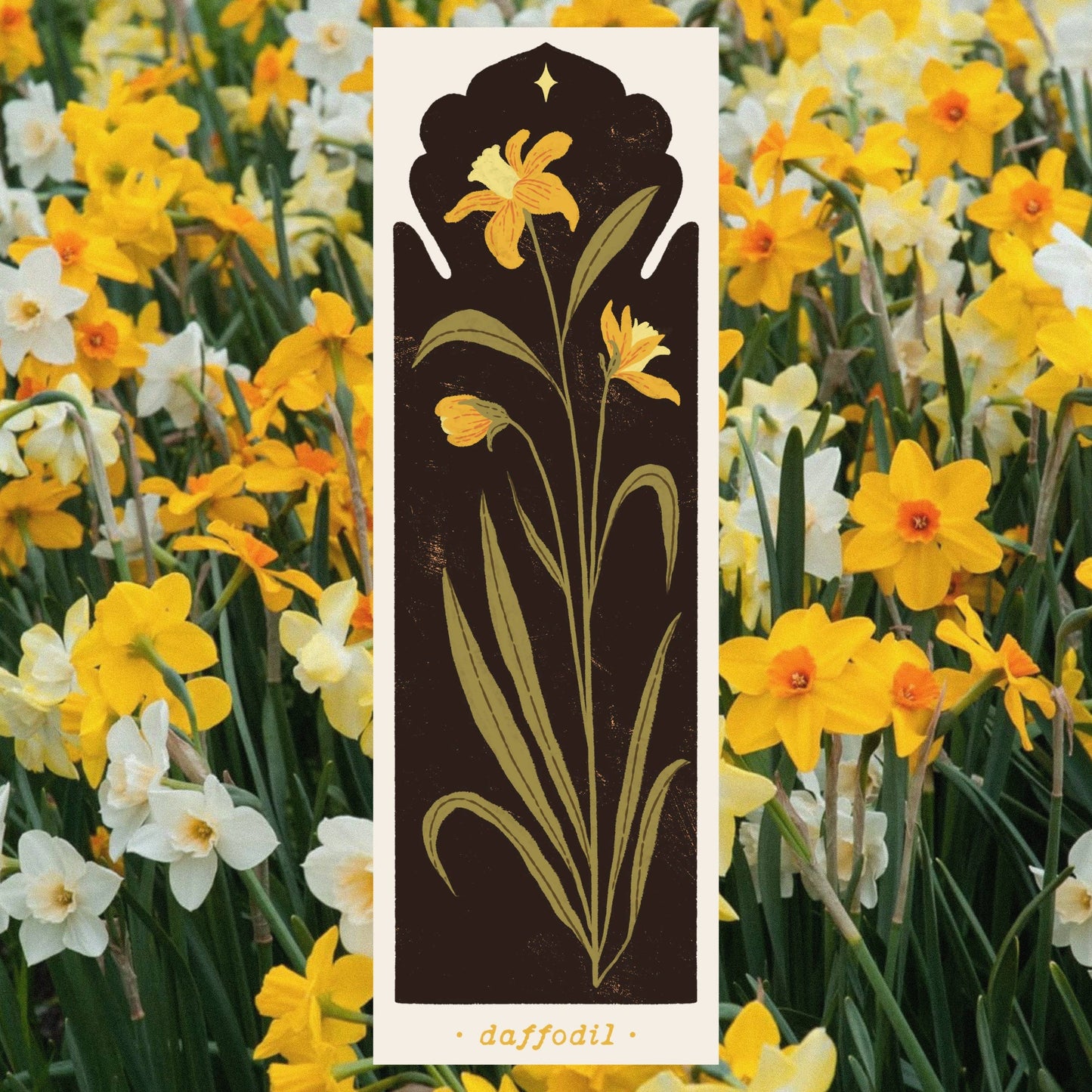 Botanical Daffodil Bookmark by Lione & Sheikh