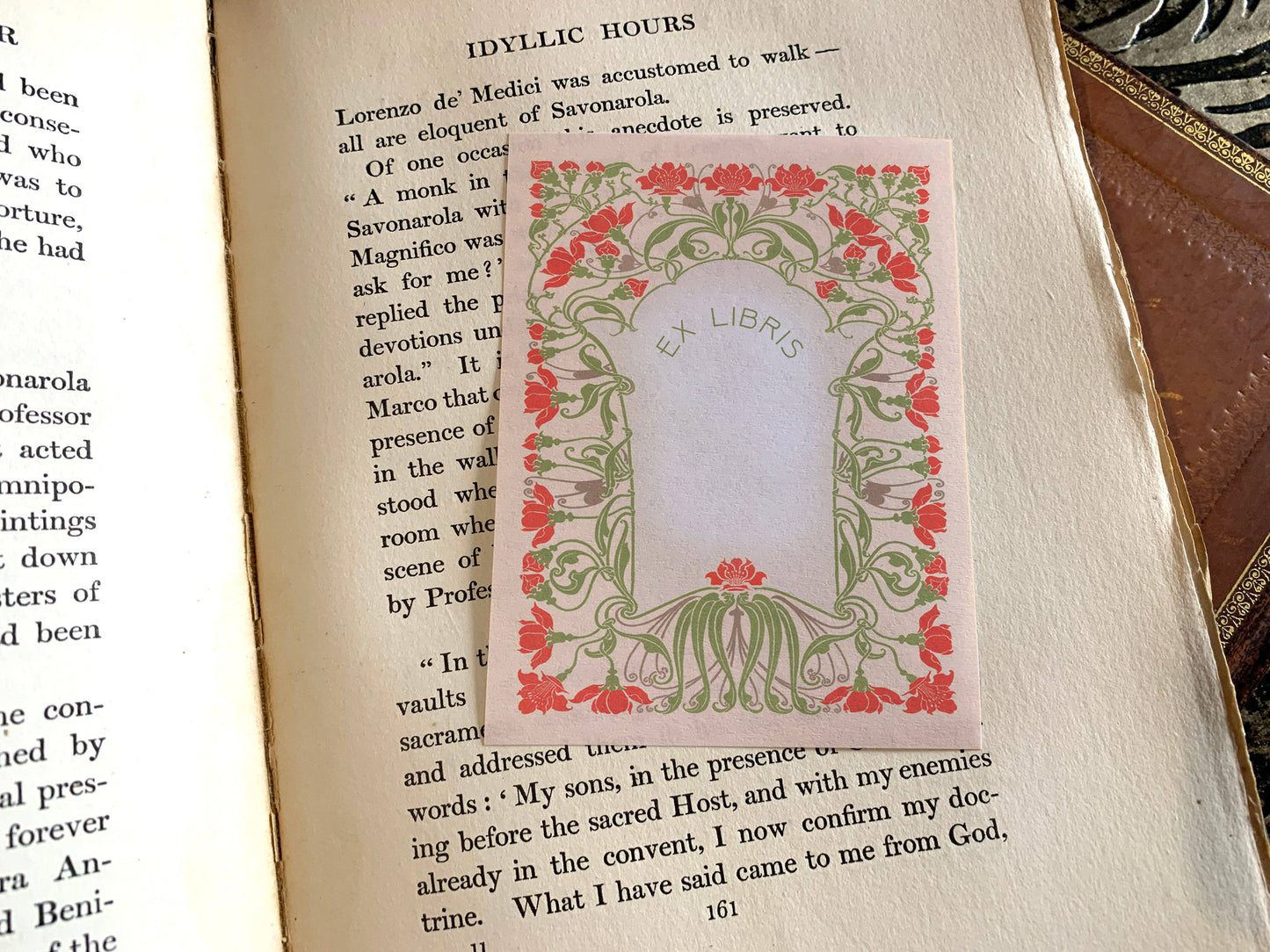 Art Deco Rose Bookplate