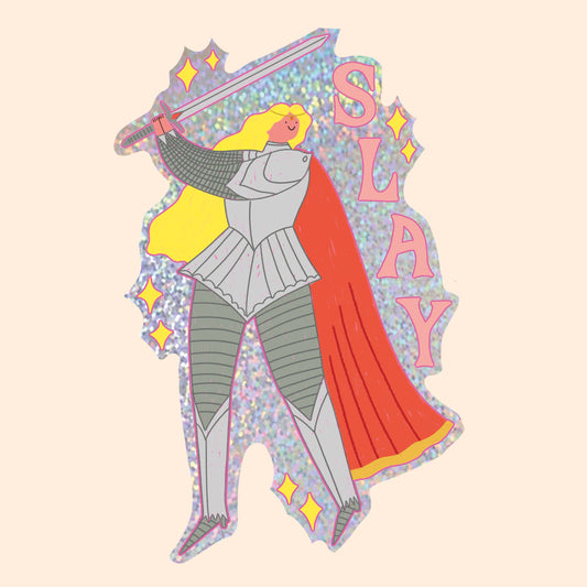 Slay Fantasy Girl Glitter Sticker by Little Black Cat