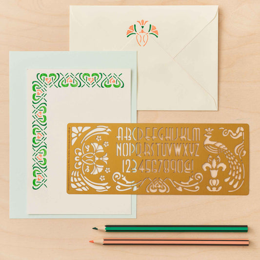 Art Nouveau, Design & Craft drawing Stencil