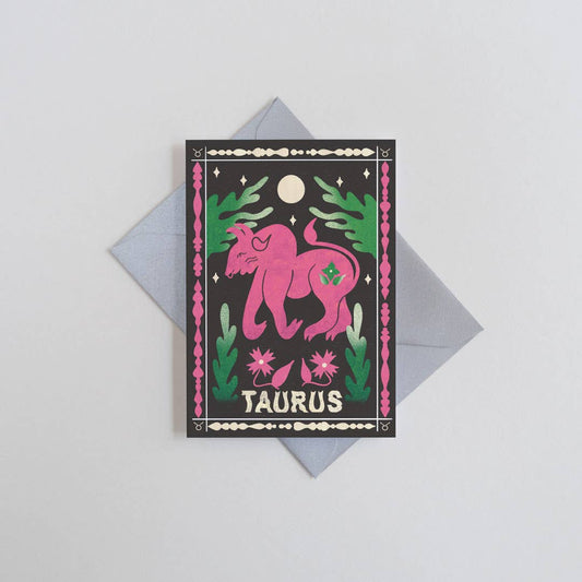 Taurus Birthday Mini Card by Printer Johnson