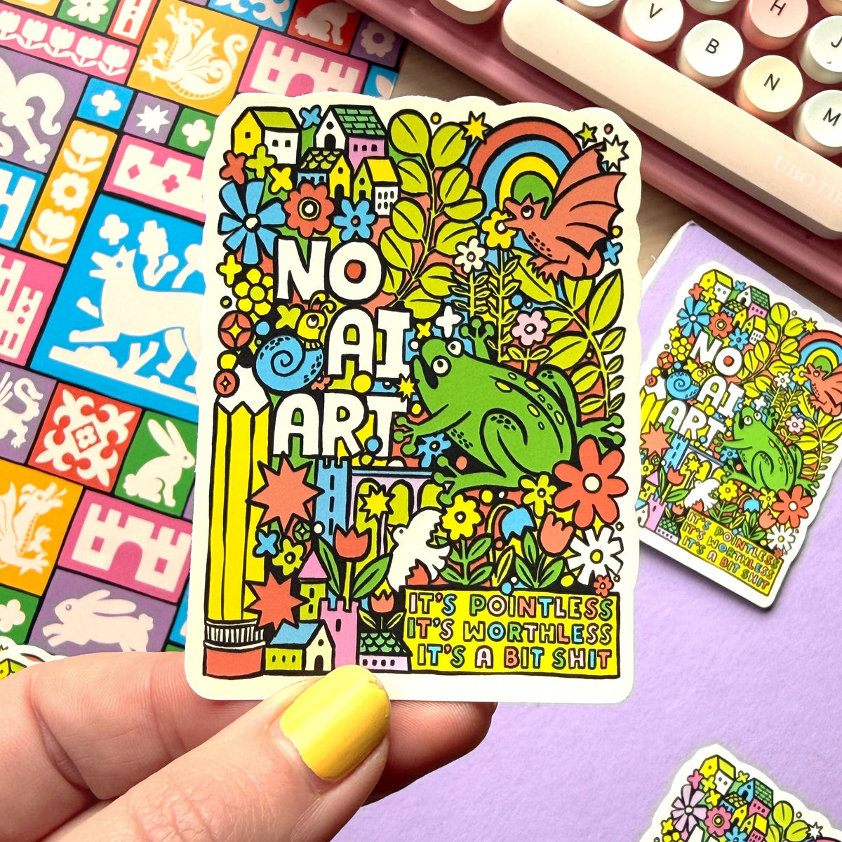 No AI Art Vinyl Sticker