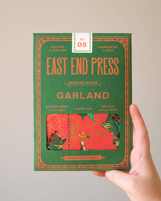'Foliage' Sewn Paper Garland by East End Press