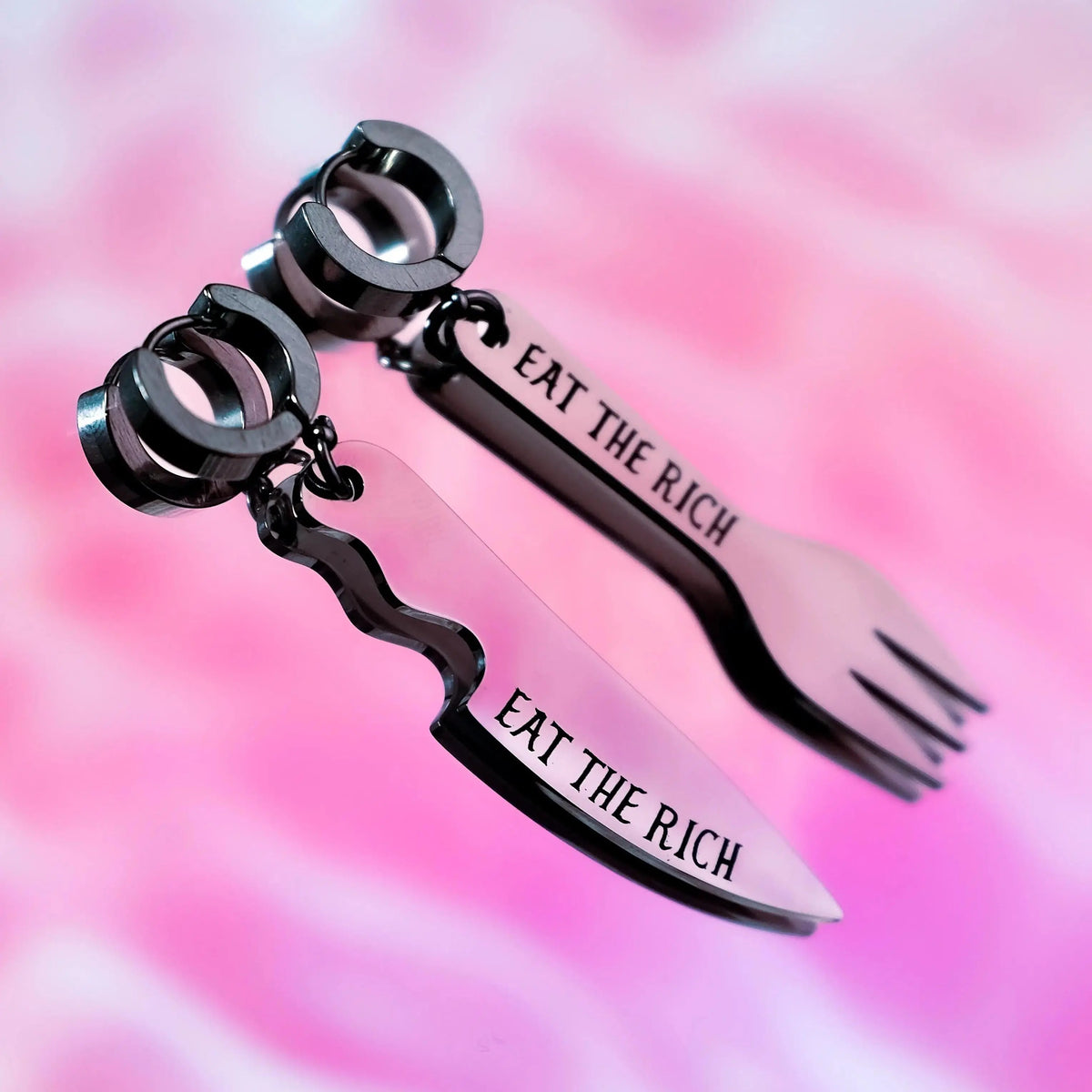 Eat The Rich knife and fork Stainless Steel by Leftbians