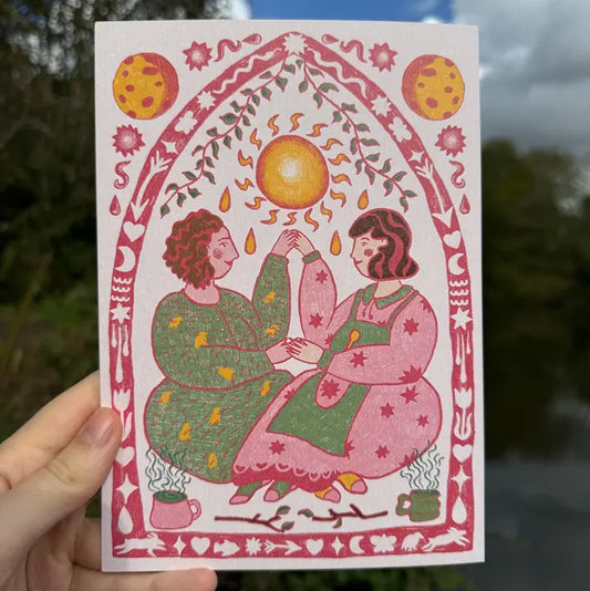 'Lesbians in Love' A5 print by Tulips & Heather