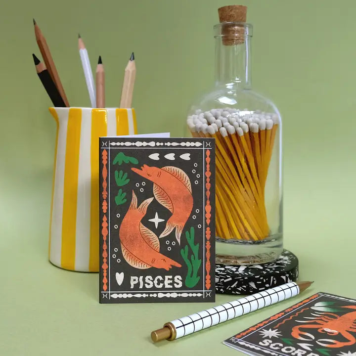 Pisces Birthday Mini Card by Printer Johnson