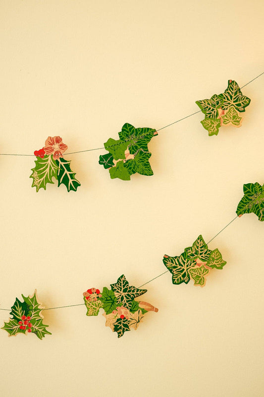 Holly and Ivy Sewn Garland