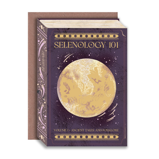 Selenology 101 Foiled A6 Greeting card by Lione & Sheikh