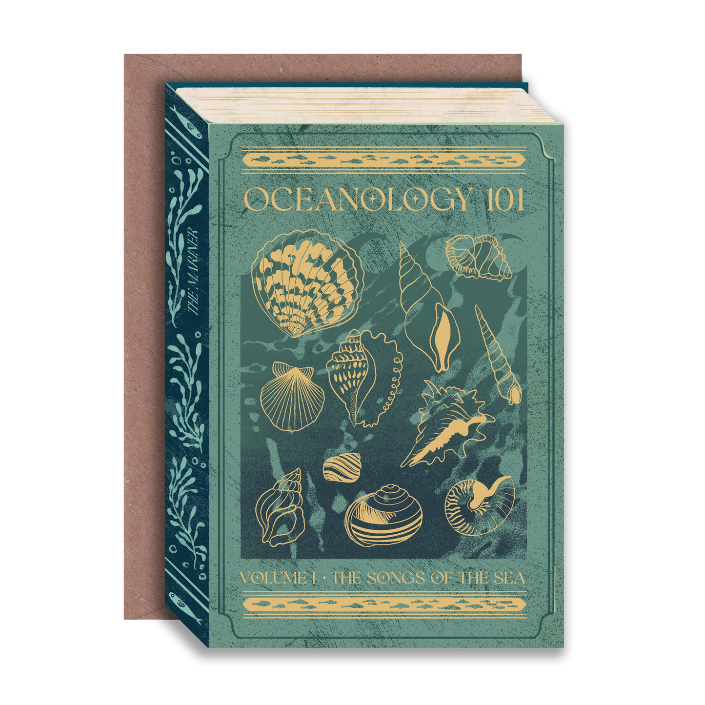 Oceanology 101 Foiled A6 Greeting card by Lione & Sheikh