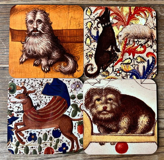 'Medieval Dogs' Coasters