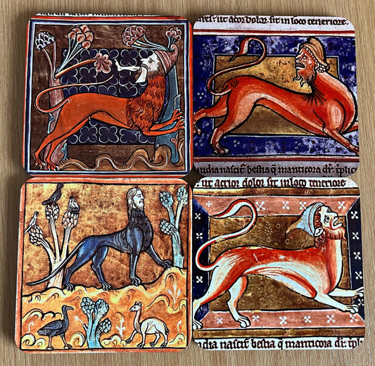 'Medieval Manticore' Coasters