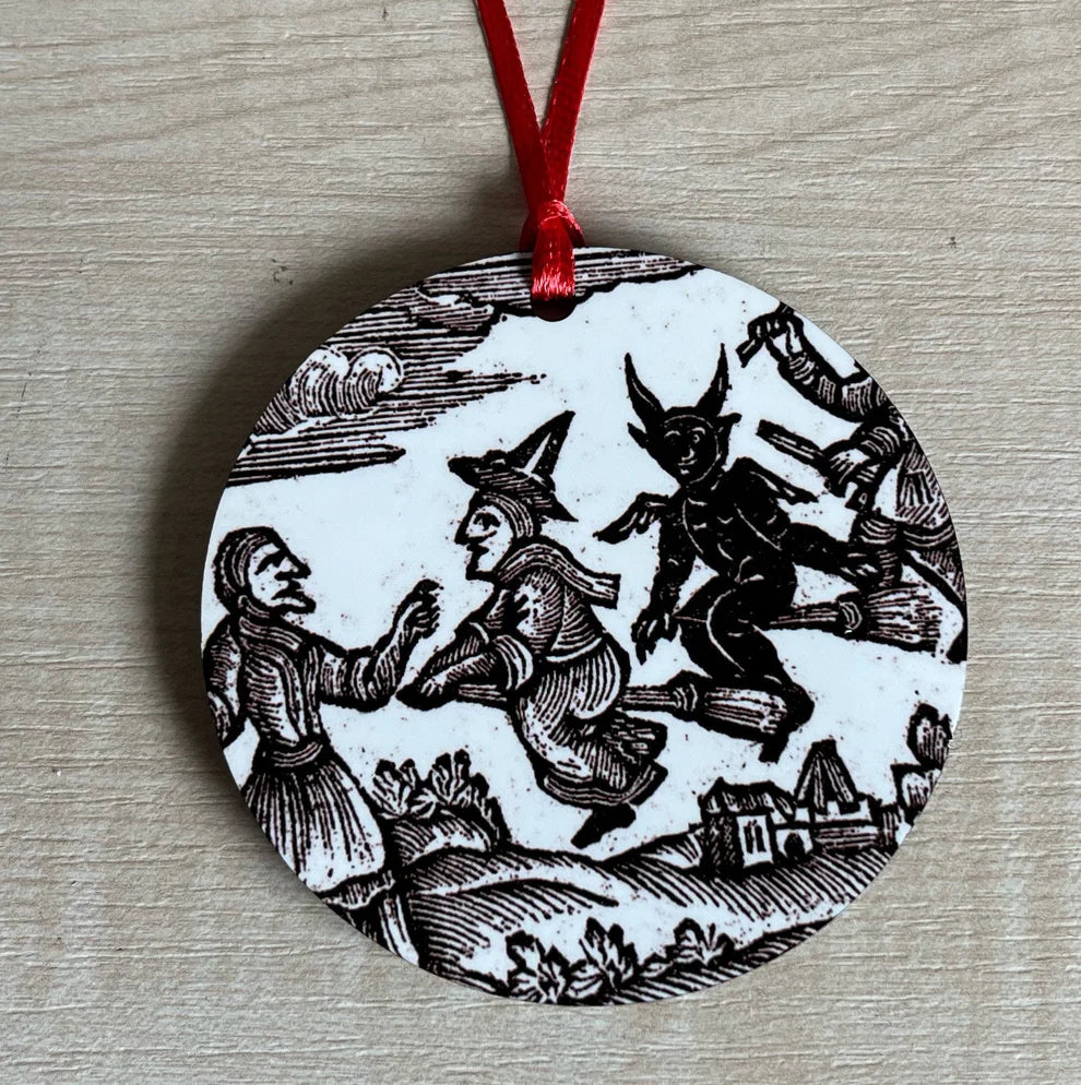 'Woodcut Witches' Yule Tree Decoration