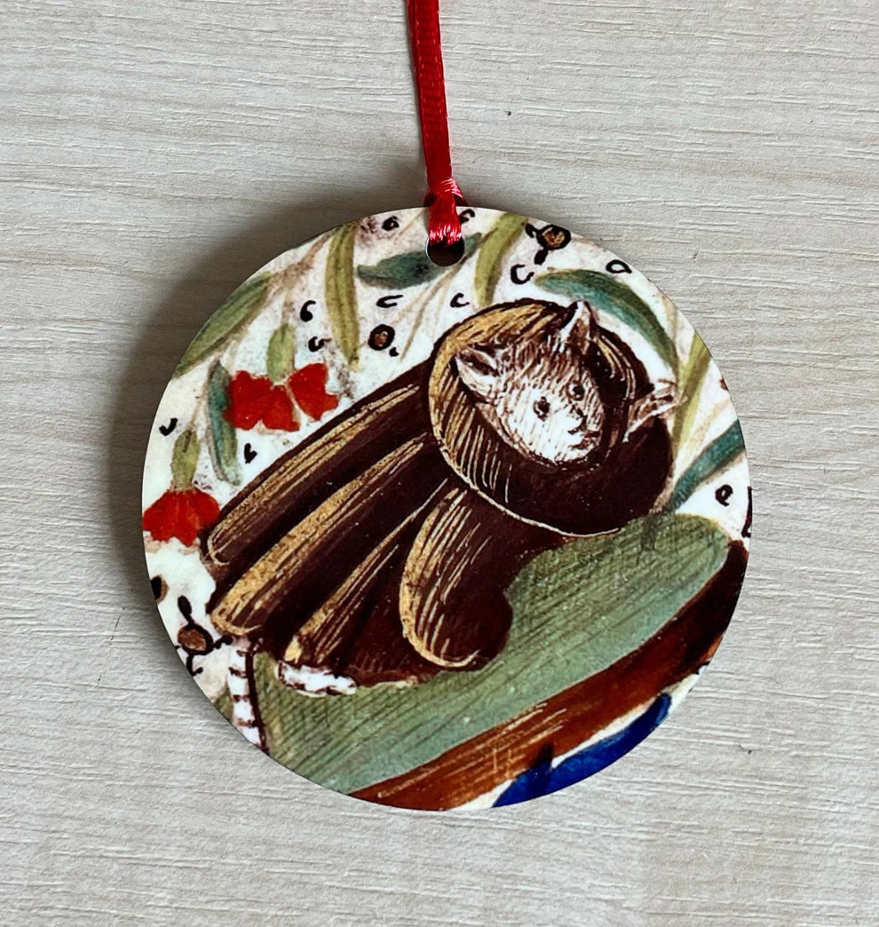 'Medieval Cat' Yule Tree Decoration
