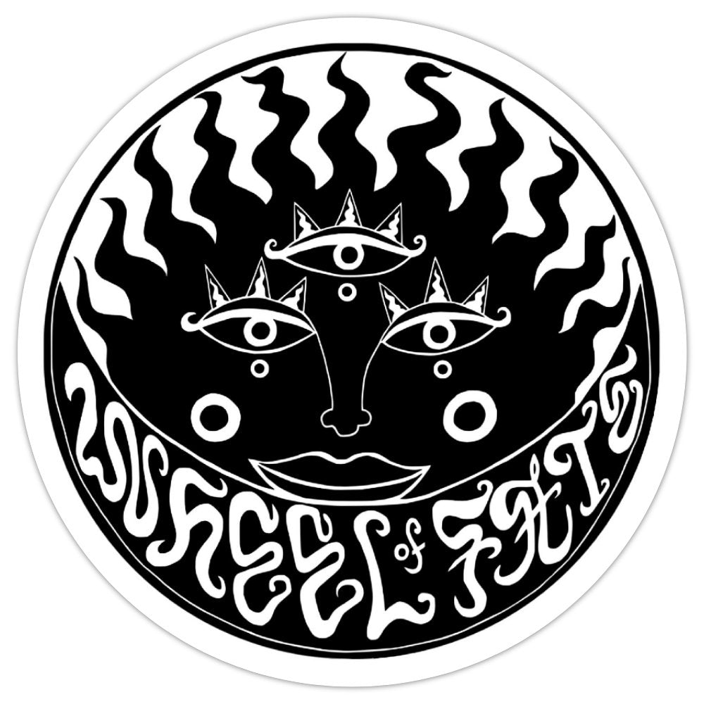 Three-Eyed Sun Circle Sticker